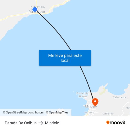 Parada De Ónibus to Mindelo map