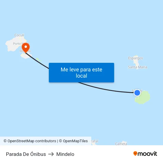 Parada De Ónibus to Mindelo map