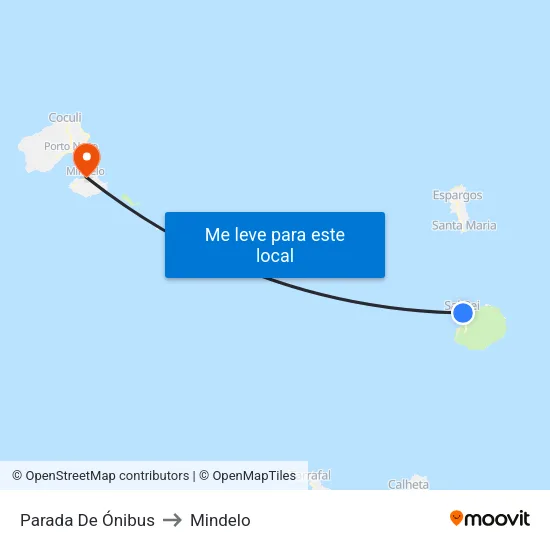 Parada De Ónibus to Mindelo map