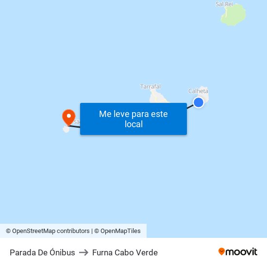 Parada De Ónibus to Furna Cabo Verde map