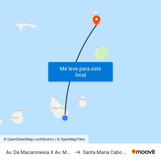 Av. Da Macaronesia X Av. Monteiro to Santa Maria Cabo Verde map