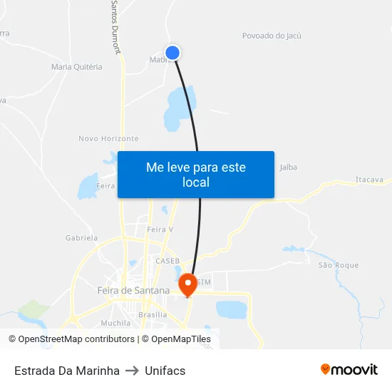 Estrada Da Marinha to Unifacs map