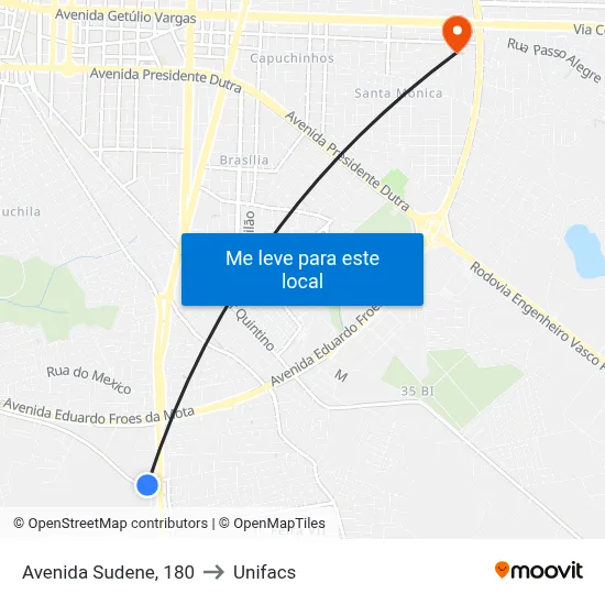 Avenida Sudene, 180 to Unifacs map