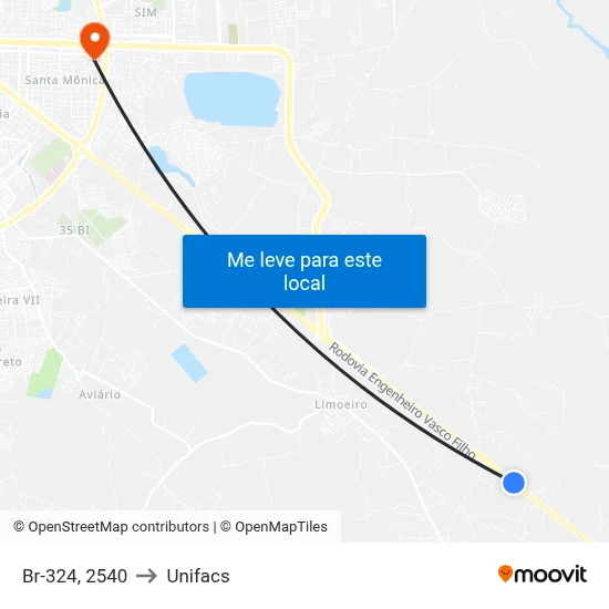 Br-324, 2540 to Unifacs map