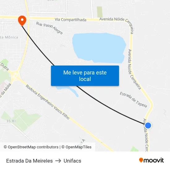 Estrada Da Meireles to Unifacs map