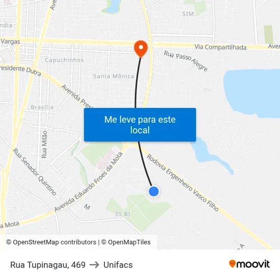 Rua Tupinagau, 469 to Unifacs map