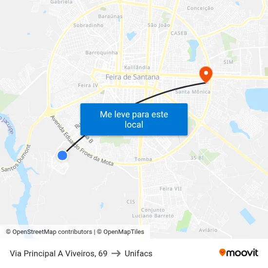 Via Principal A Viveiros, 69 to Unifacs map