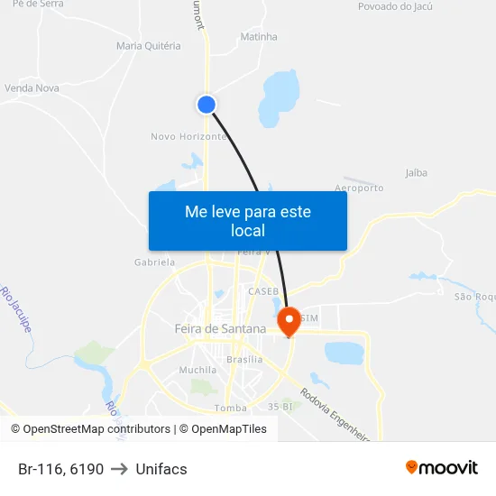 Br-116, 6190 to Unifacs map