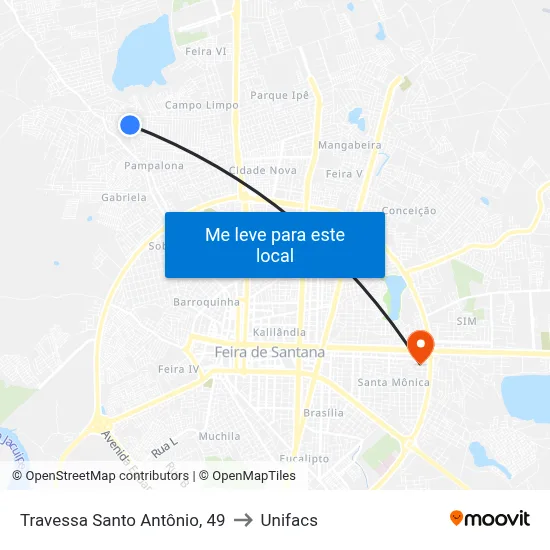 Travessa Santo Antônio, 49 to Unifacs map