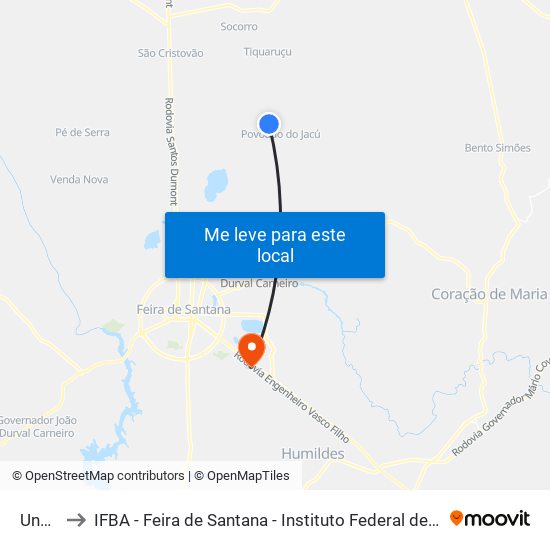 Unnamed to IFBA - Feira de Santana - Instituto Federal de Educação Ciencias e Tecnologia da Bahia map