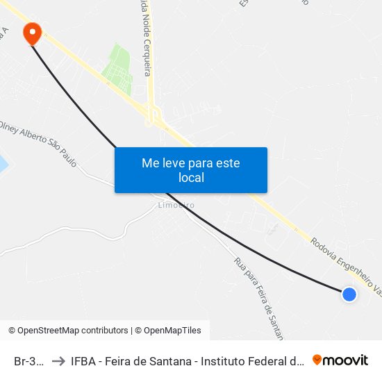 Br-324, 618 to IFBA - Feira de Santana - Instituto Federal de Educação Ciencias e Tecnologia da Bahia map