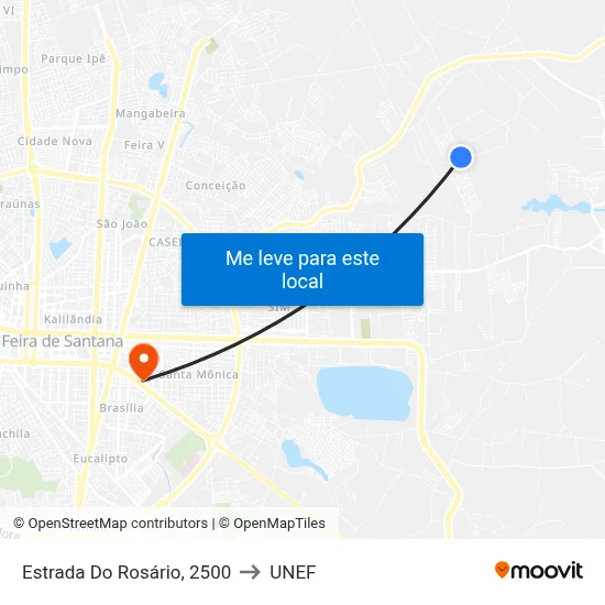 Estrada Do Rosário, 2500 to UNEF map