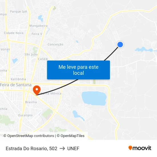Estrada Do Rosario, 502 to UNEF map