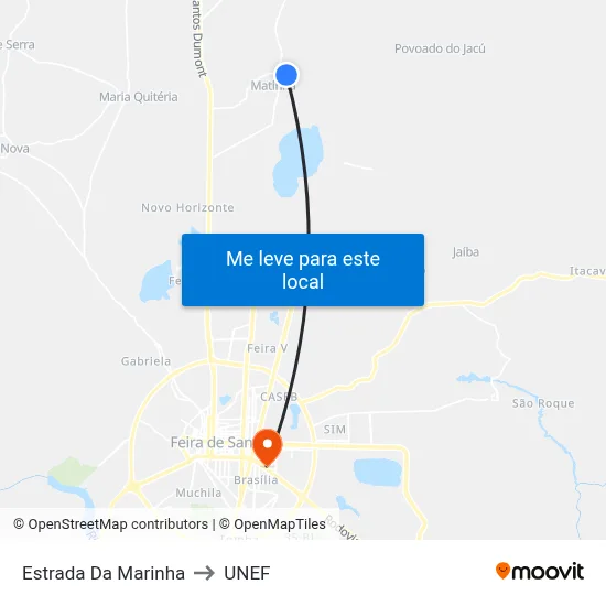 Estrada Da Marinha to UNEF map