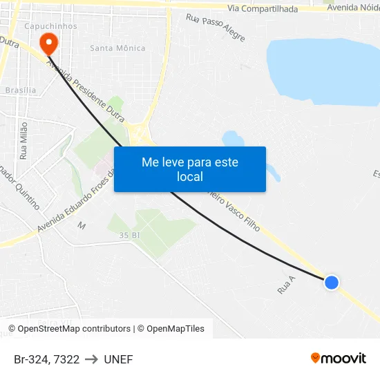 Br-324, 7322 to UNEF map