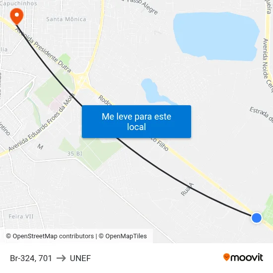 Br-324, 701 to UNEF map