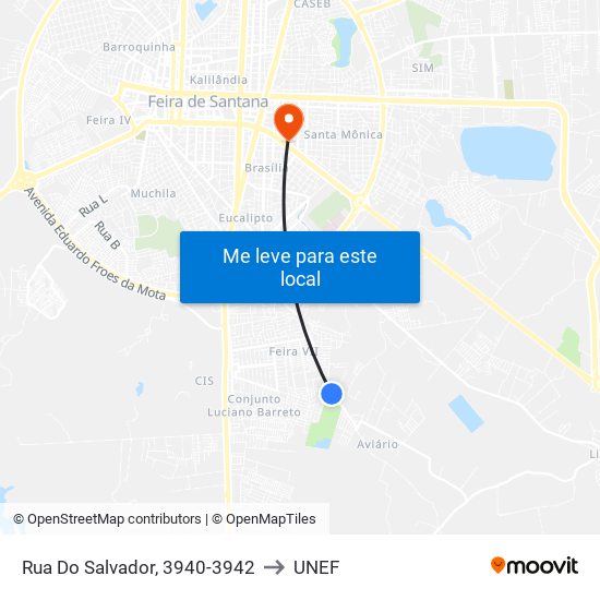 Rua Do Salvador, 3940-3942 to UNEF map