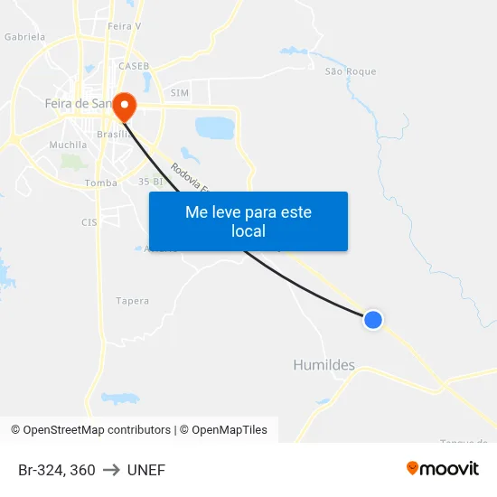 Br-324, 360 to UNEF map