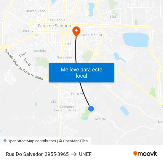 Rua Do Salvador, 3955-3965 to UNEF map