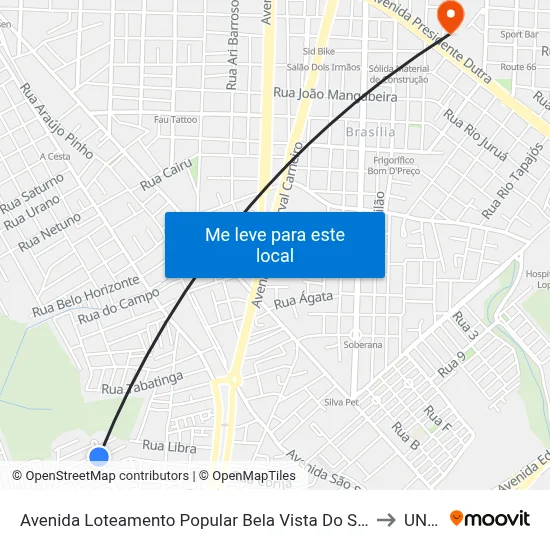 Avenida Loteamento Popular Bela Vista Do Sul, 300 to UNEF map