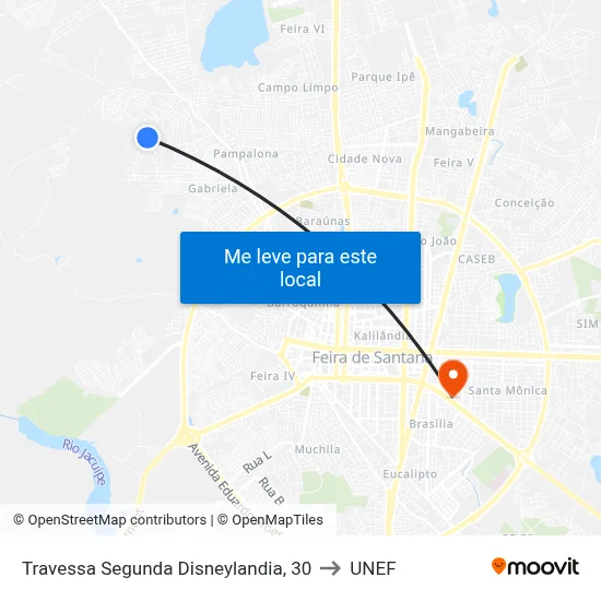 Travessa Segunda Disneylandia, 30 to UNEF map