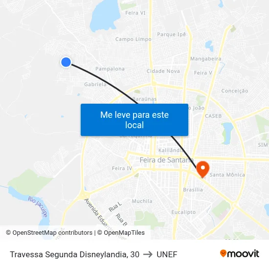 Travessa Segunda Disneylandia, 30 to UNEF map
