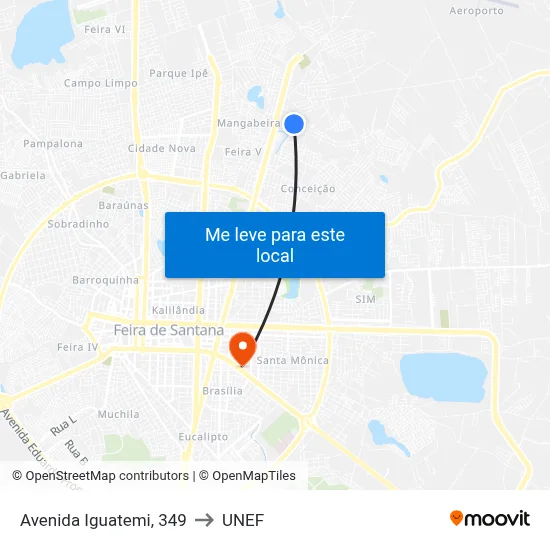 Avenida Iguatemi, 349 to UNEF map