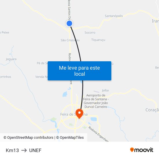 Km13 to UNEF map