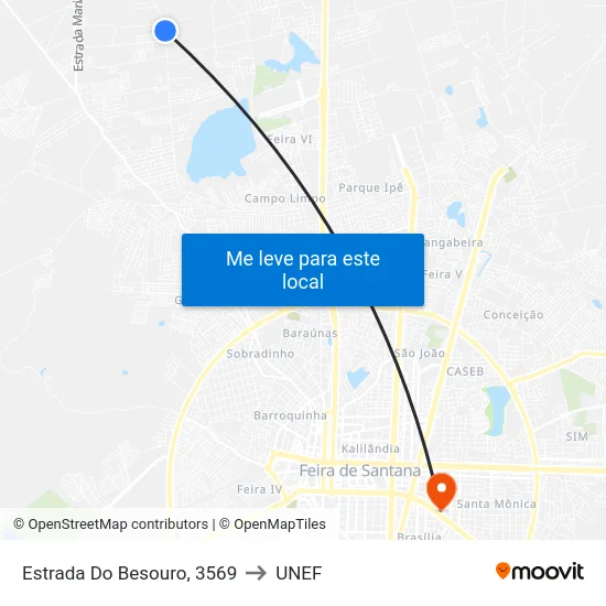 Estrada Do Besouro, 3569 to UNEF map