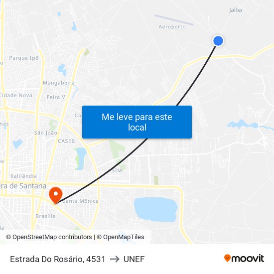 Estrada Do Rosário, 4531 to UNEF map