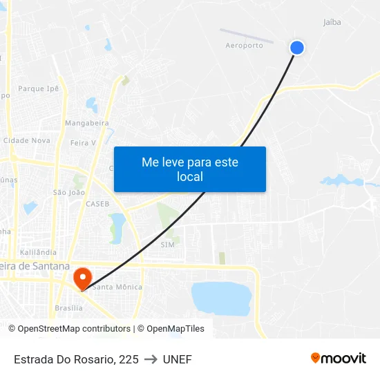 Estrada Do Rosario, 225 to UNEF map