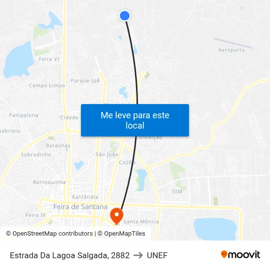 Estrada Da Lagoa Salgada, 2882 to UNEF map