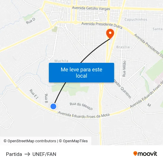 Partida to UNEF/FAN map