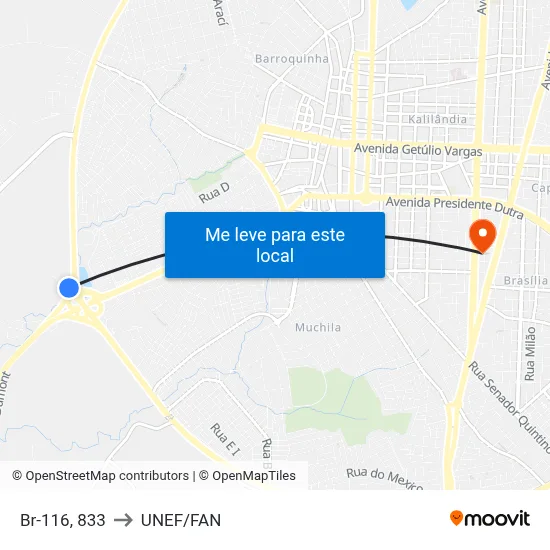 Br-116, 833 to UNEF/FAN map