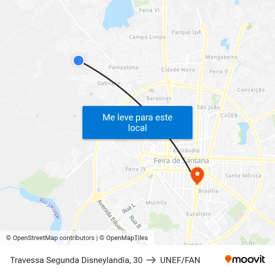 Travessa Segunda Disneylandia, 30 to UNEF/FAN map