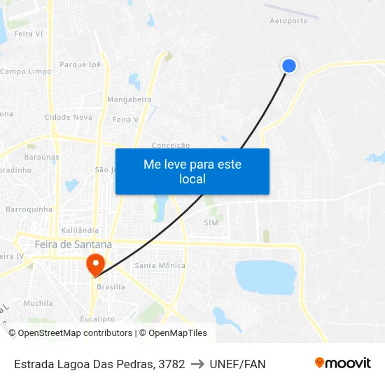 Estrada Lagoa Das Pedras, 3782 to UNEF/FAN map