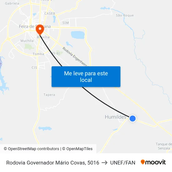 Rodovia Governador Mário Covas, 5016 to UNEF/FAN map