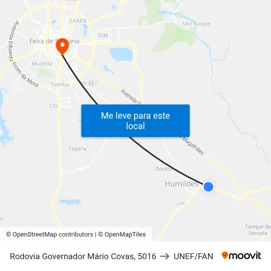 Rodovia Governador Mário Covas, 5016 to UNEF/FAN map