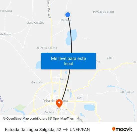 Estrada Da Lagoa Salgada, 52 to UNEF/FAN map