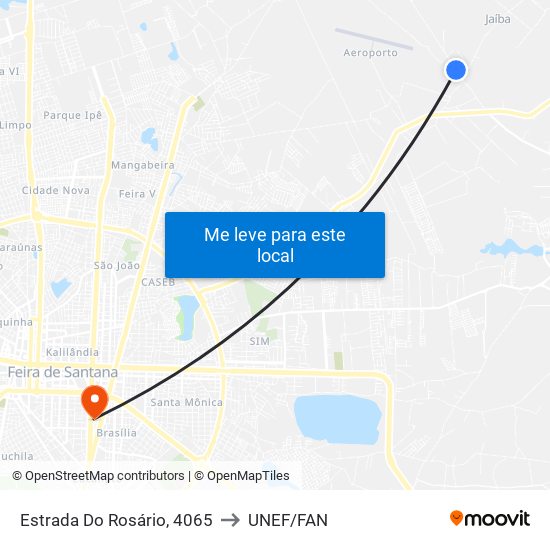 Estrada Do Rosário, 4065 to UNEF/FAN map