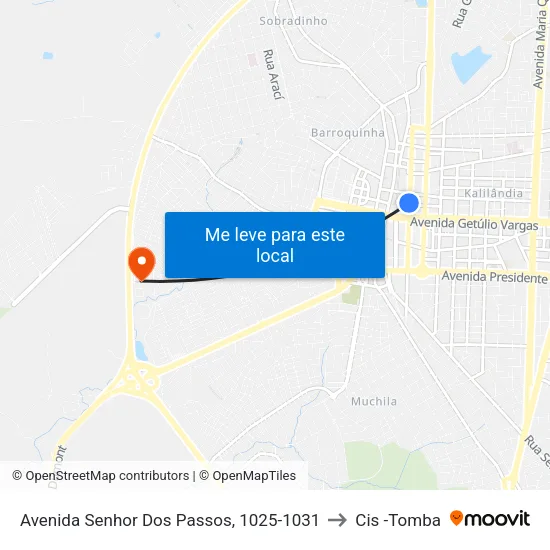 Avenida Senhor Dos Passos, 1025-1031 to Cis -Tomba map