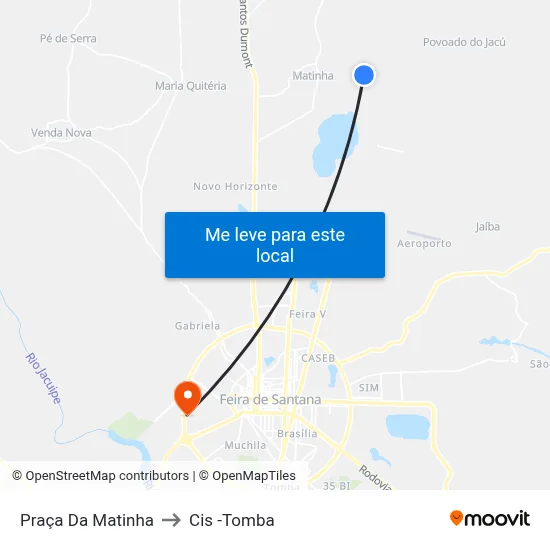 Praça Da Matinha to Cis -Tomba map