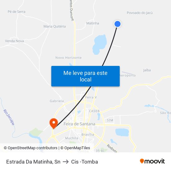 Estrada Da Matinha, Sn to Cis -Tomba map