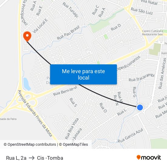 Rua L, 2a to Cis -Tomba map