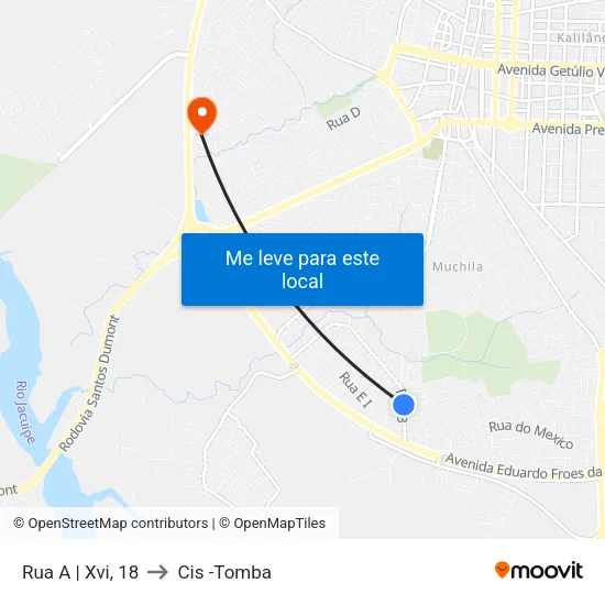 Rua A | Xvi, 18 to Cis -Tomba map