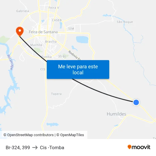 Br-324, 399 to Cis -Tomba map