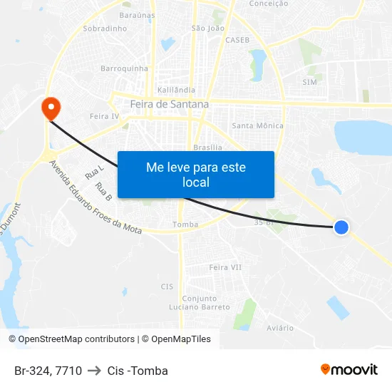 Br-324, 7710 to Cis -Tomba map