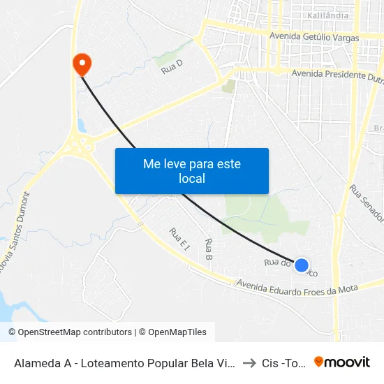 Alameda A - Loteamento Popular Bela Vista Do Sul, 20 to Cis -Tomba map