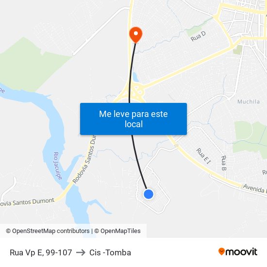 Rua Vp E, 99-107 to Cis -Tomba map
