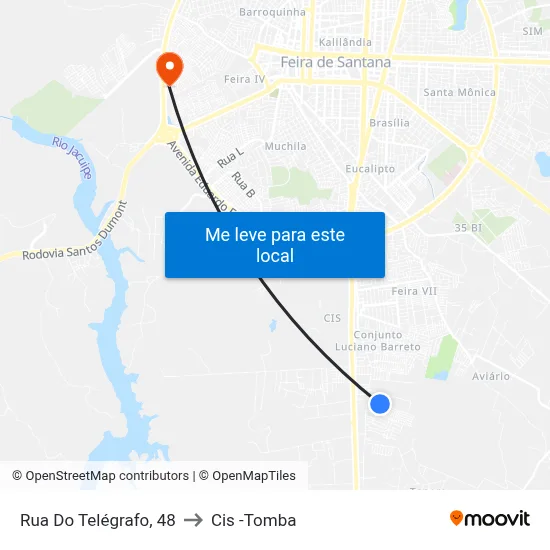 Rua Do Telégrafo, 48 to Cis -Tomba map
